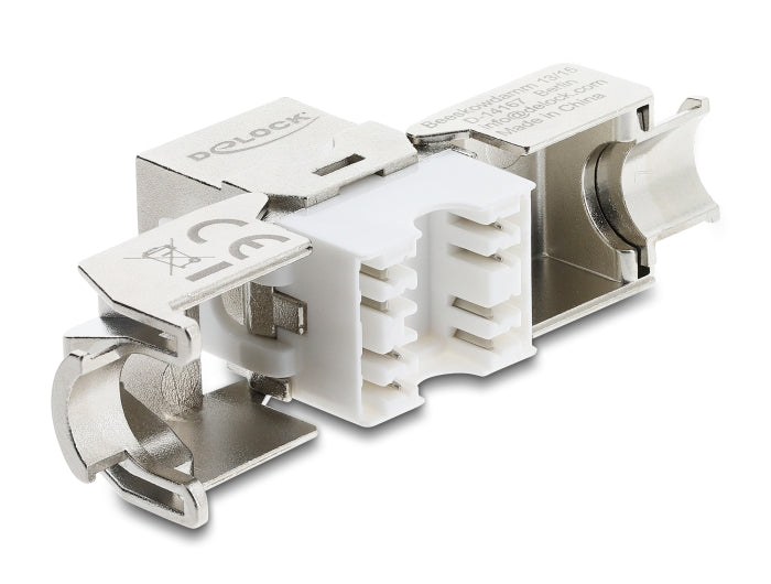 מתאם Keystone Cat.8.1 מבית Delock גרמניה יכול לשמש לחיבור כבל רשת