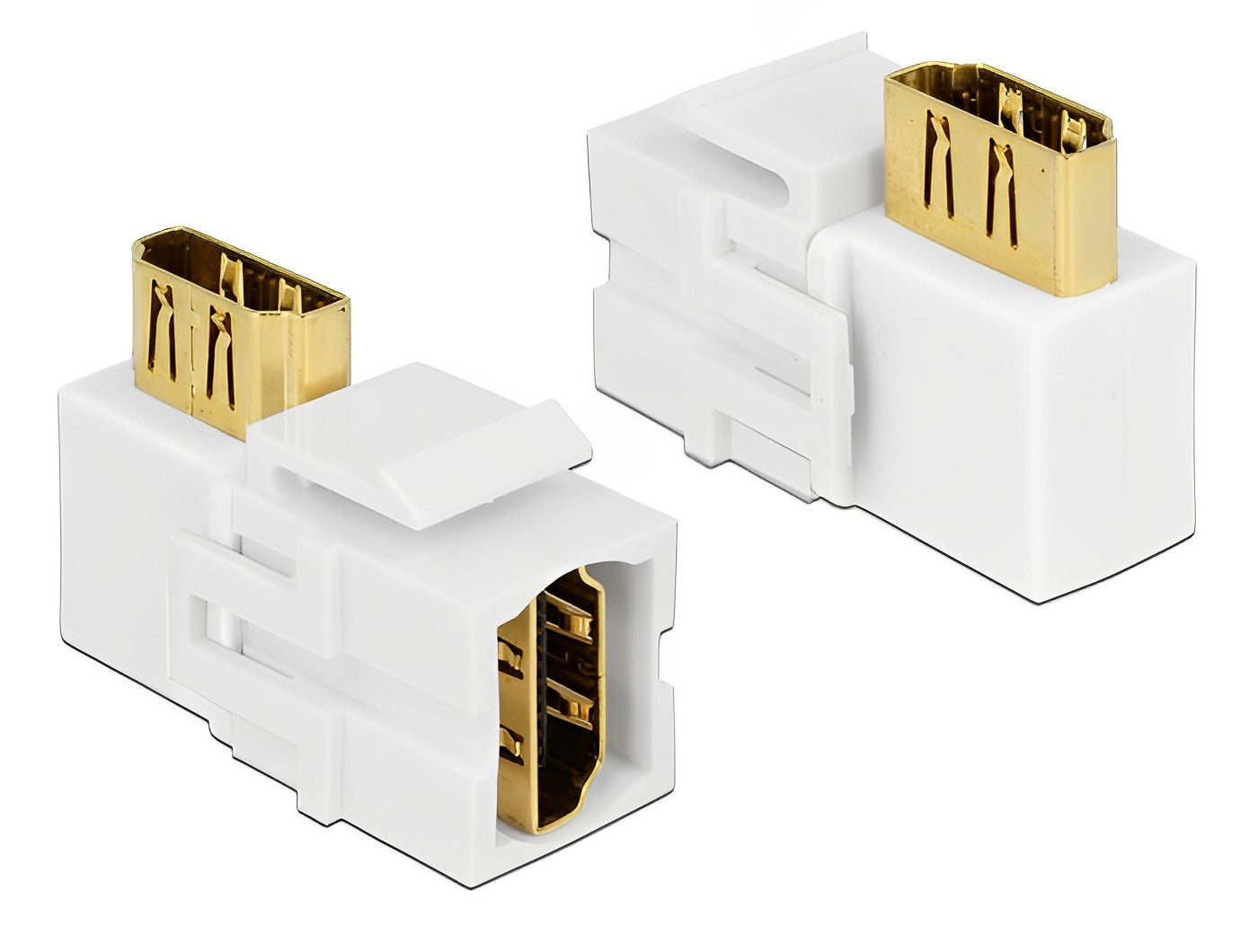 מתאם קיסטון HDMI נ/נ מכופף 90° - delock.israel