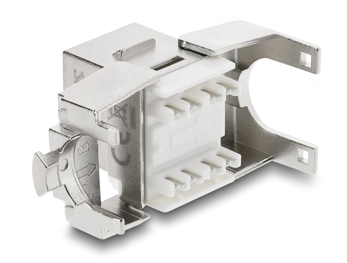 מתאם Keystone Cat.6A מבית Delock גרמניה יכול לשמש לחיבור כבל רשת