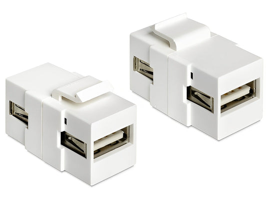 מתאם קיסטון USB-A 2.0 נ/נ - delock.israel