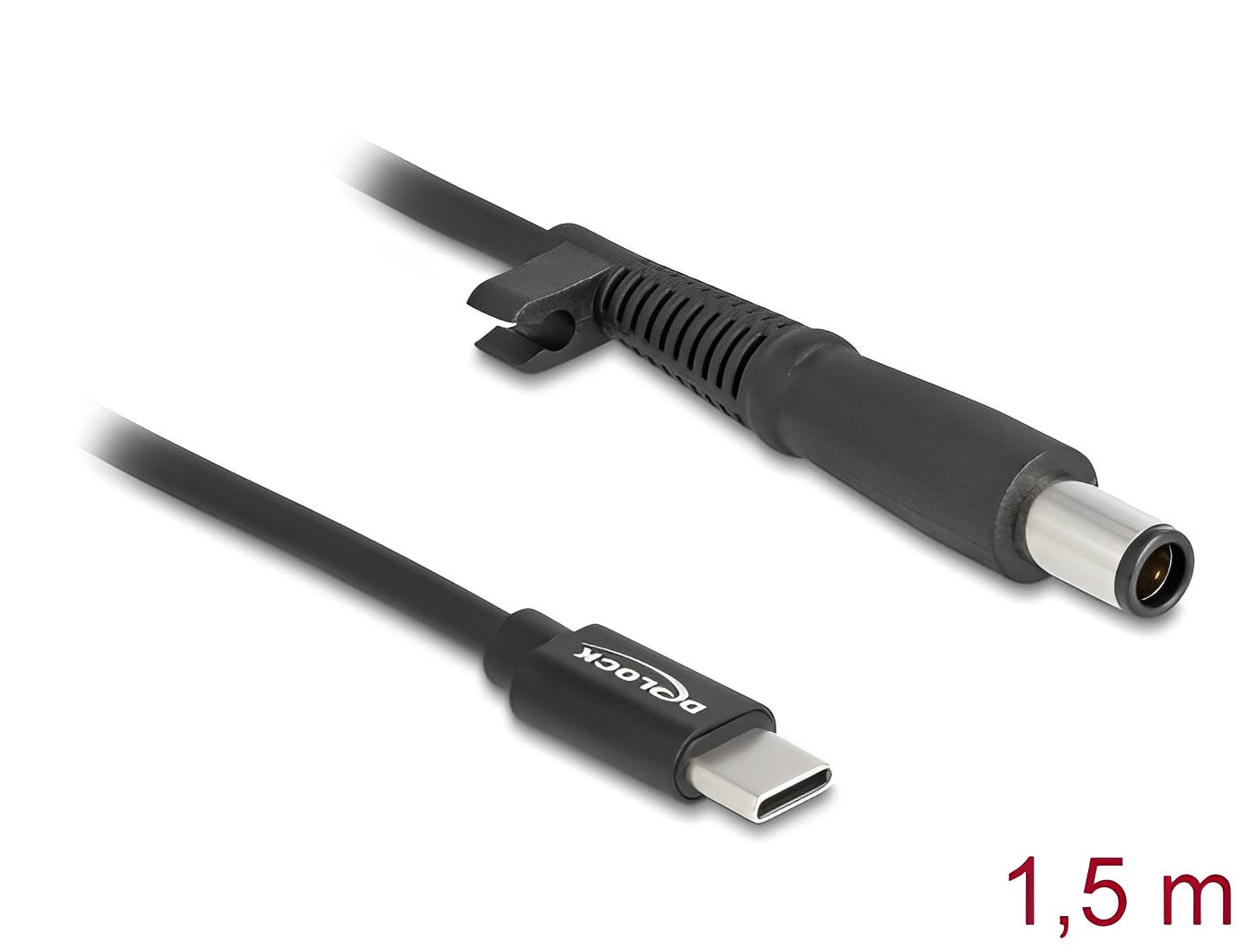 כבל טעינה תקע USB-C לתקע DC 7.4x5.0 עבור מחשב נייד HP אורך 1.5 מטר - delock.israel