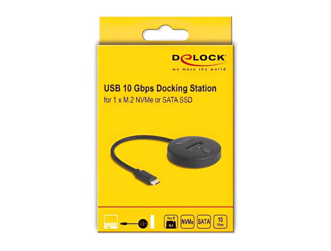תחנת עגינה USB-C 10Gbps עבור כוננים M.2 NVMe או M.2 SATA - delock.israel