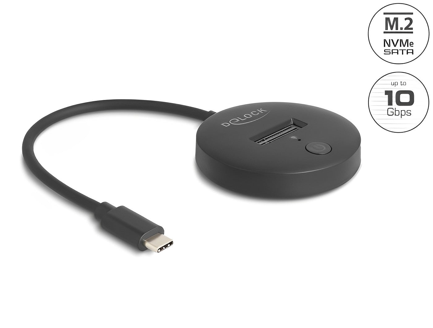 תחנת עגינה USB-C 10Gbps עבור כוננים M.2 NVMe או M.2 SATA - delock.israel