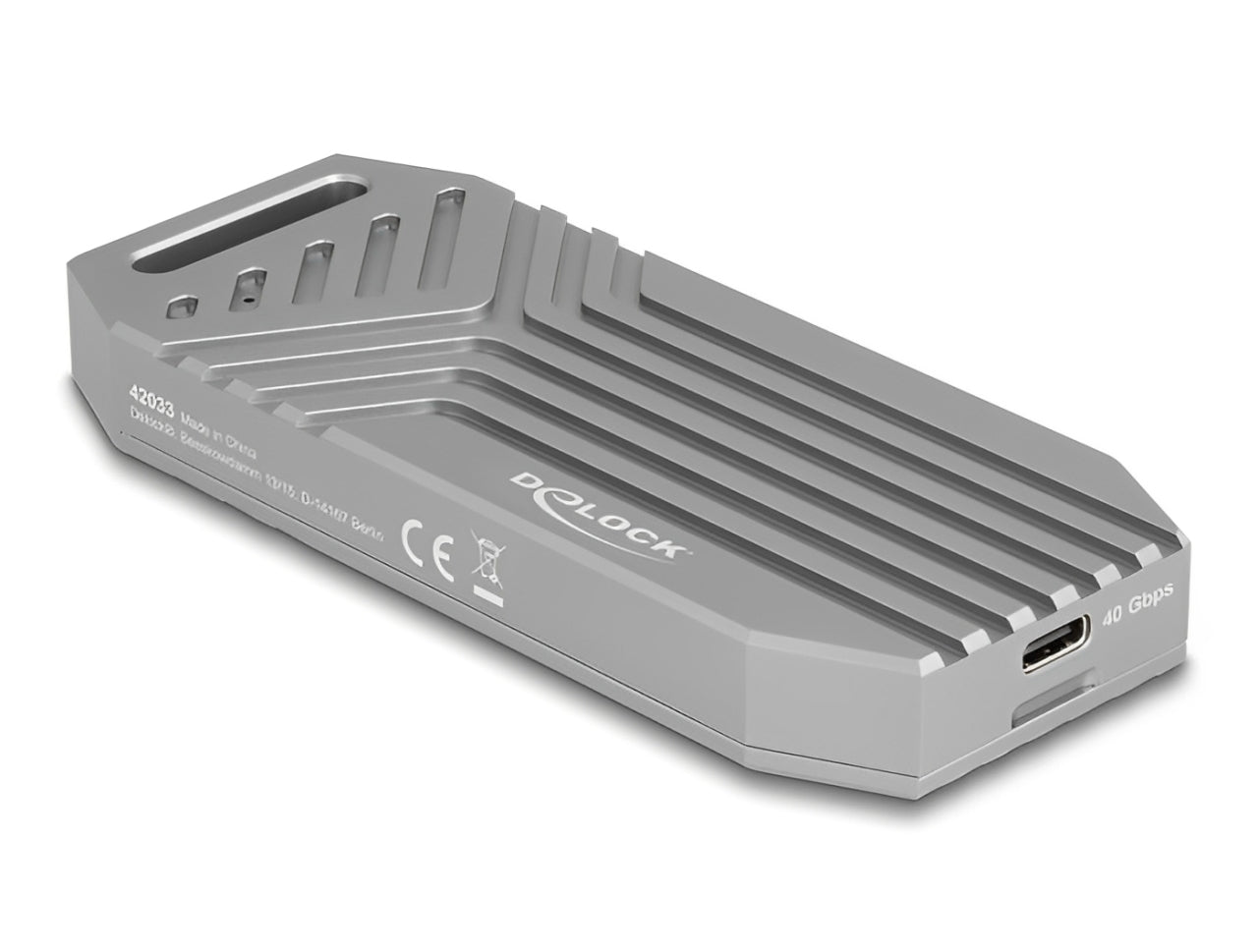 מארז מבית Delock גרמניה לכונן M.2 NVMe PCIe SSD עם חיבור USB Type-C 40Gbps ללא צורך בכלים - delock.israel