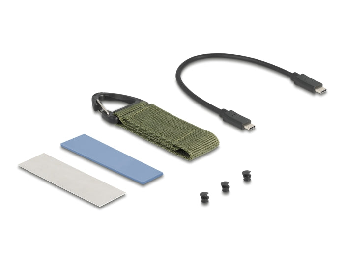 מארז מבית Delock גרמניה לכונן M.2 NVMe PCIe SSD עם חיבור USB Type-C 40Gbps ללא צורך בכלים - delock.israel
