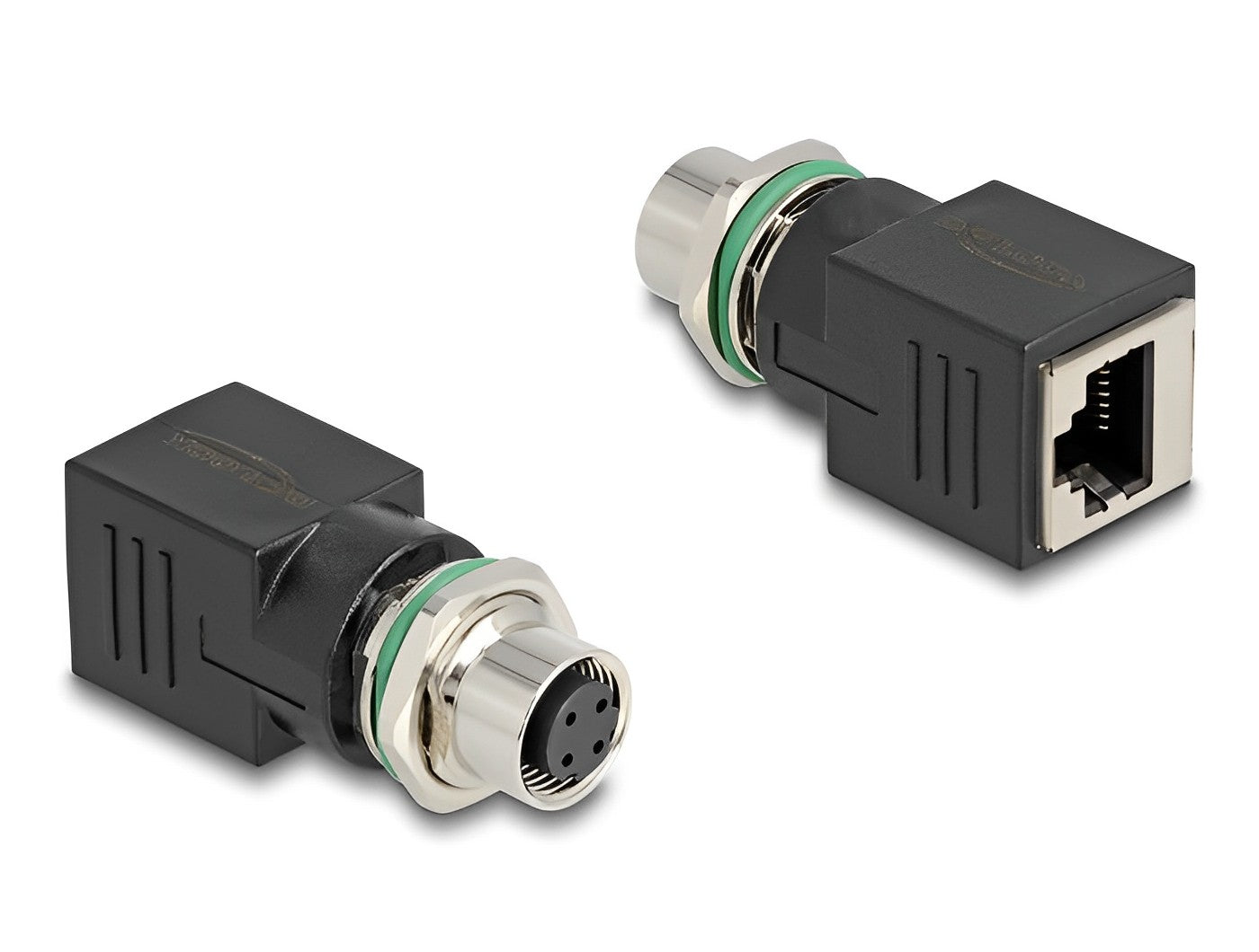 מתאם M12 Cat.5e PROFINET שקע 4pin D-coded לשקע RJ45 - delock.israel
