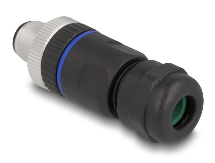 תקע M12 A-coded 8 pin IP67 בחיבור הברגה - delock.israel