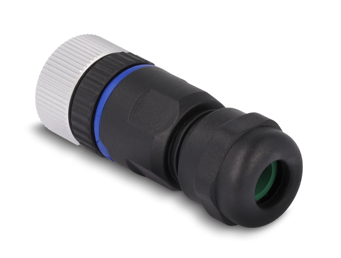 שקע M12 A-coded 4 pin IP67 בחיבור הברגה - delock.israel