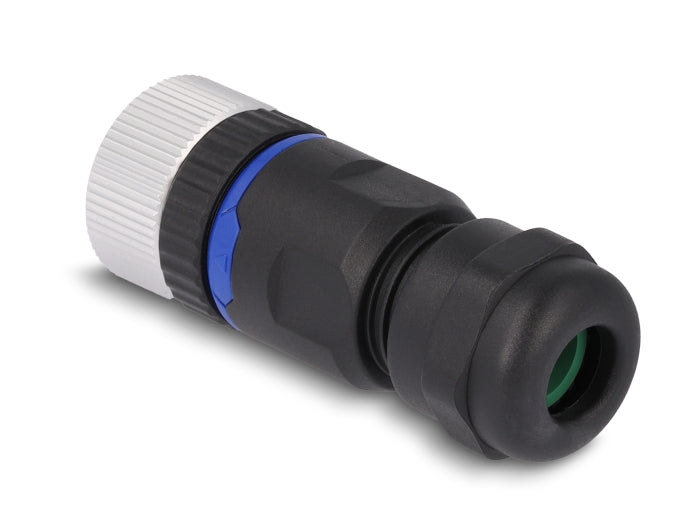 שקע M12 A-coded 5 pin IP67 בחיבור הברגה - delock.israel