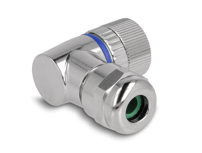 שקע M12 A-coded 4 pin 90° IP67 בחיבור הברגה - delock.israel