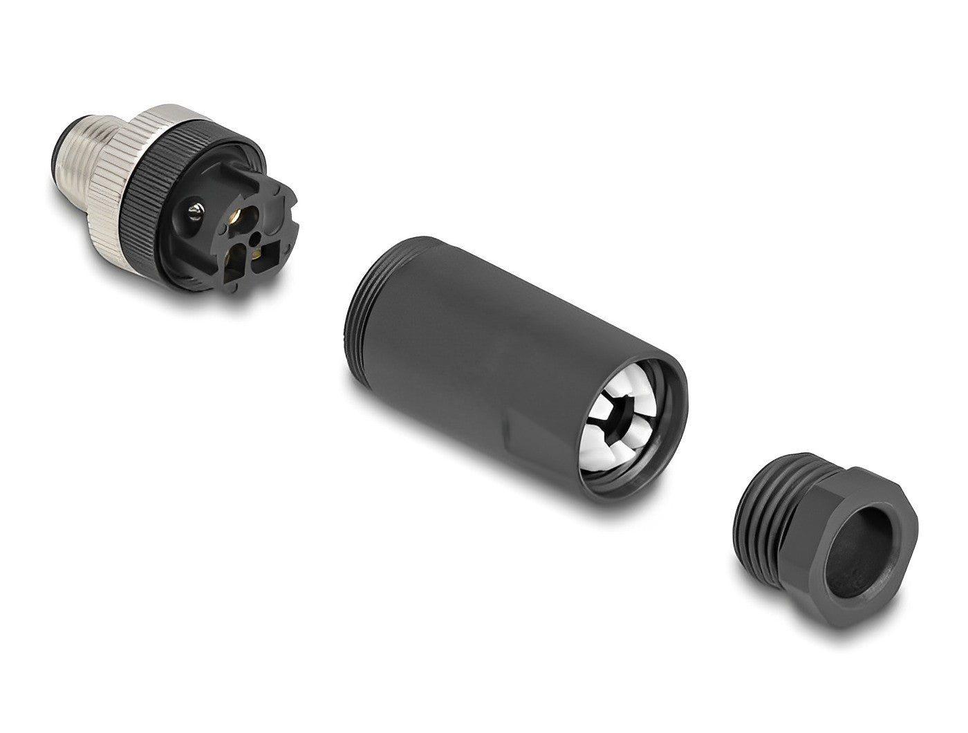 תקע M12 A-coded 3 pin IP67 בחיבור הברגה - delock.israel