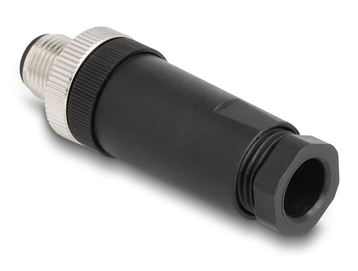 תקע M12 A-coded 3 pin IP67 בחיבור הברגה - delock.israel