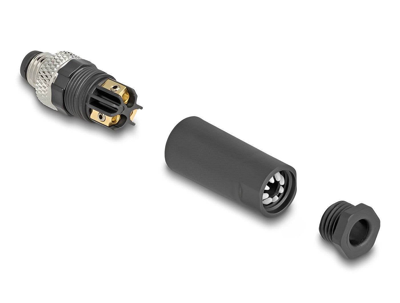 תקע M8 A-coded 3 pin IP67 בחיבור הברגה - delock.israel