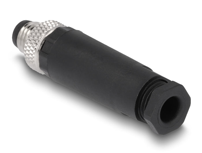 תקע M8 A-coded 4 pin IP67 בחיבור הברגה - delock.israel