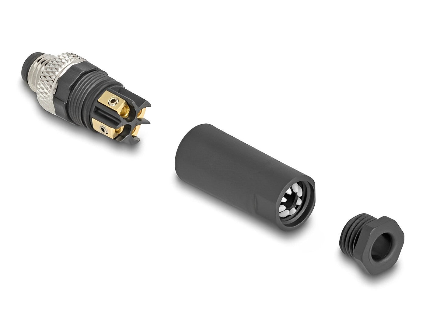תקע M8 A-coded 4 pin IP67 בחיבור הברגה - delock.israel