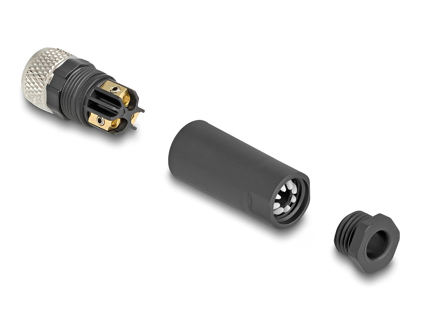 שקע M8 A-coded 3 pin IP67 בחיבור הברגה - delock.israel