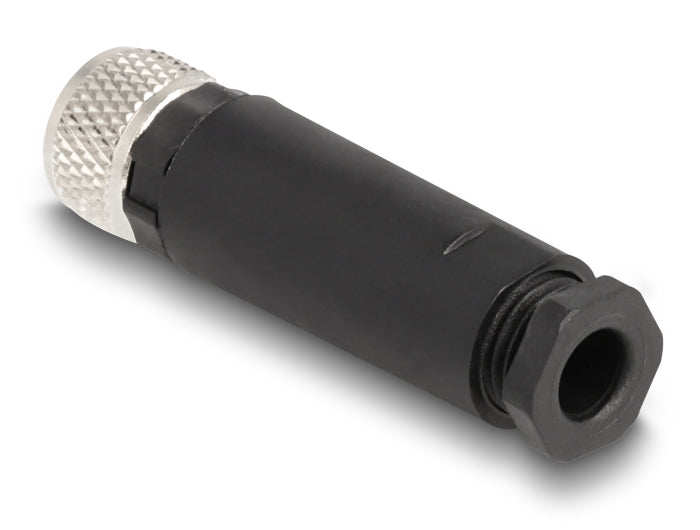 שקע M8 A-coded 3 pin IP67 בחיבור הברגה - delock.israel