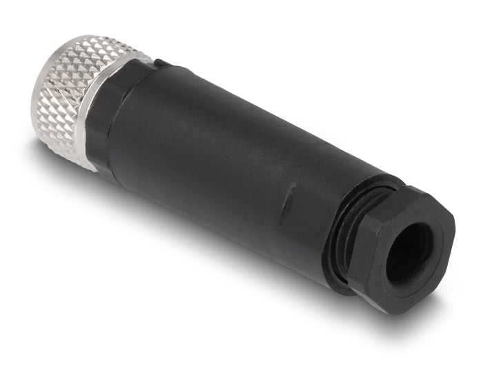 שקע M8 A-coded 4 pin IP67 בחיבור הברגה - delock.israel
