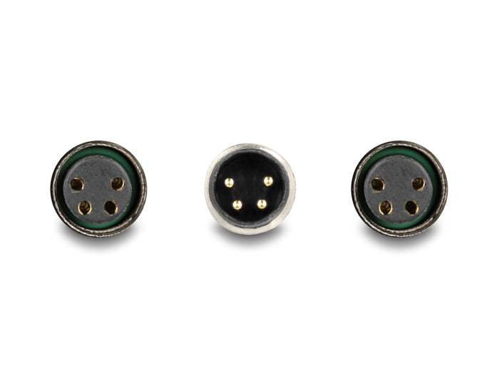 מפצל M8 T-Splitter IP67 תקע A-coded 4pin ל- 2 שקעים 4pin - delock.israel