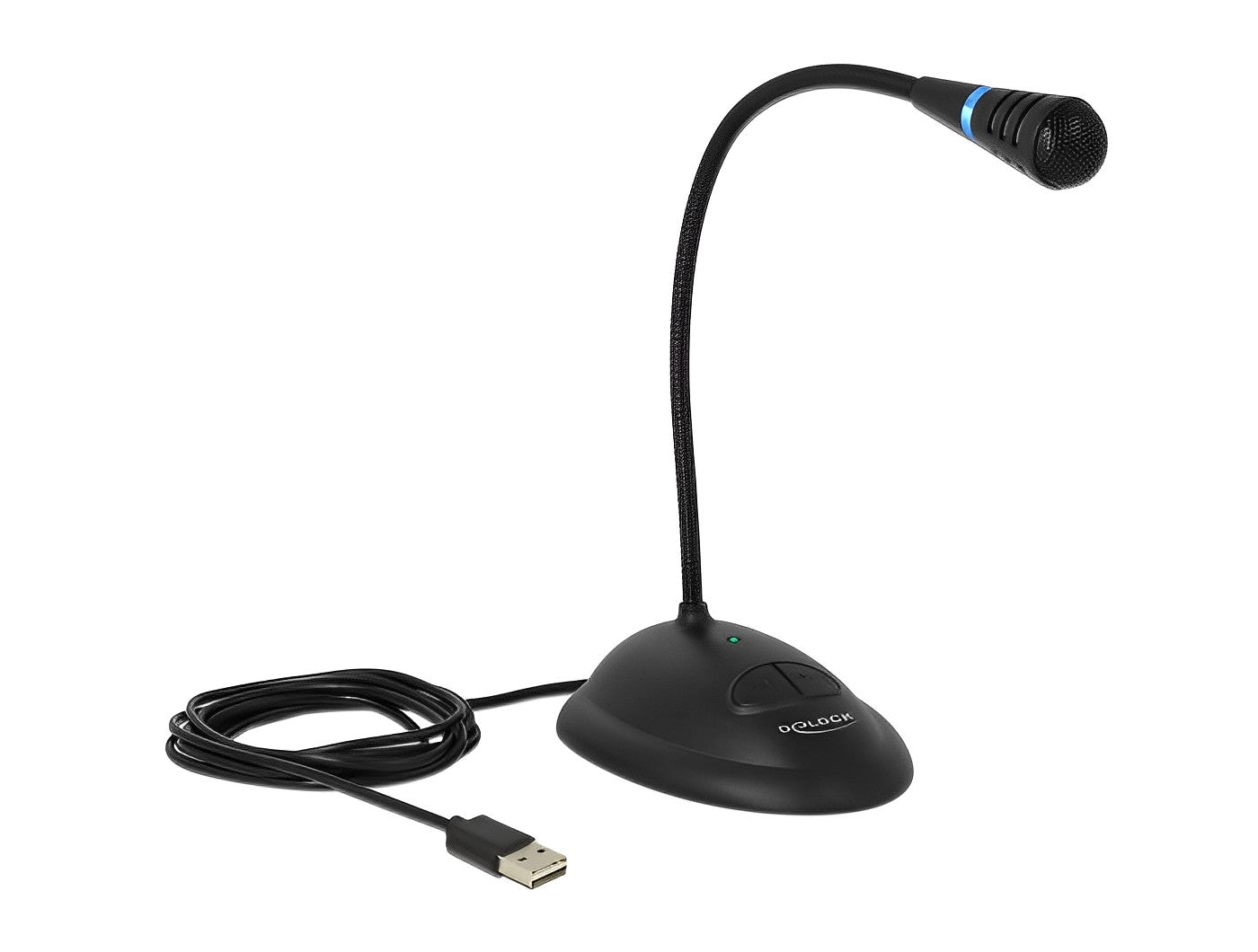 מיקרופון סטנד USB עם לחצן השתקה + לחצן כיבוי/הדלקה - delock.israel