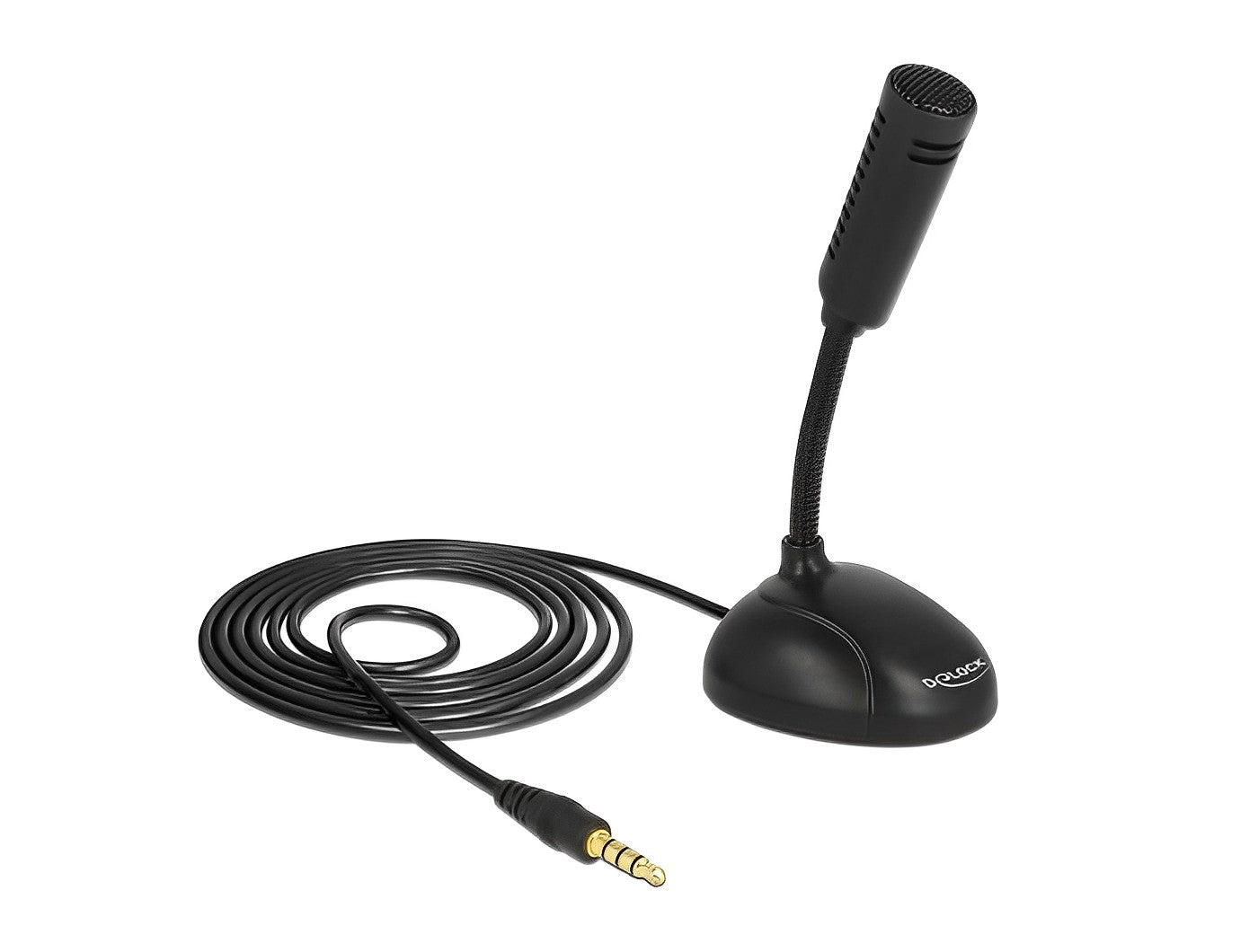 מיקרופון סטנד PL 3.5 לסמארטפונים + שקע לאוזניות - delock.israel