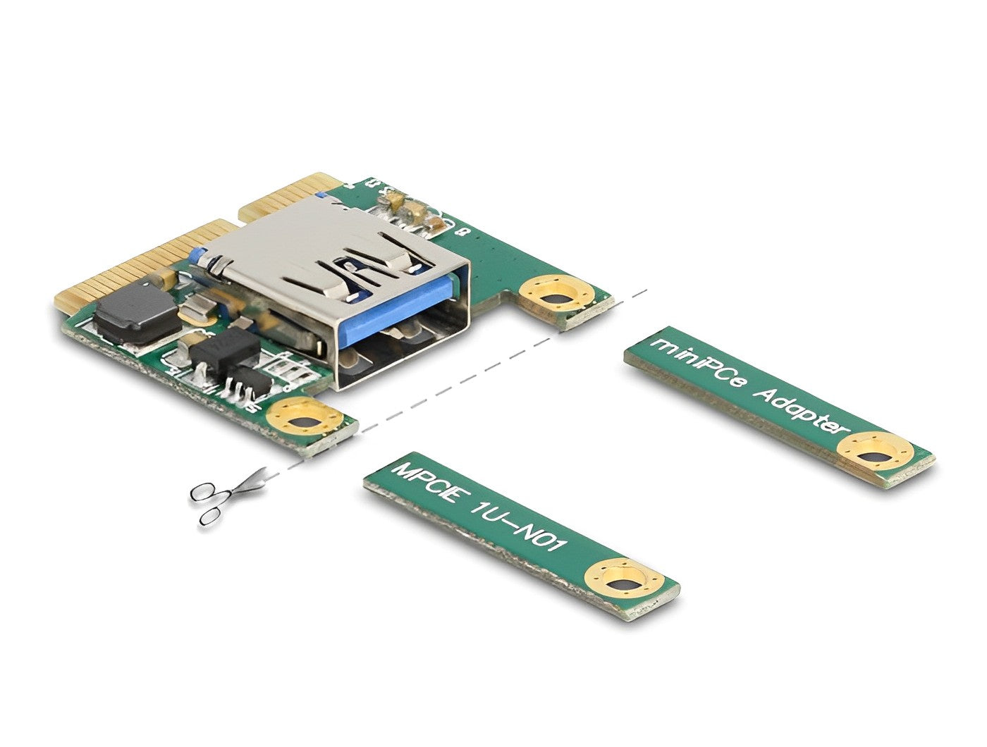 כרטיס Mini PCIe I/O 1 full size / half size USB 2.0 עם יציאת USB-A - delock.israel