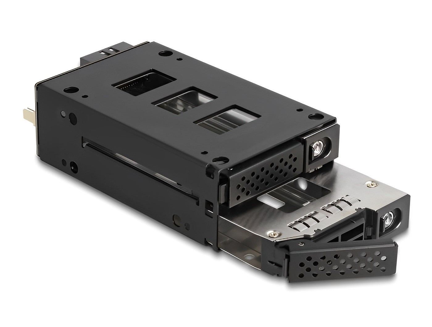 מגירה נשלפת Slim Bay 5.25″ עבור 2 כונני 2.5″ U.2 NVMe SSD - delock.israel