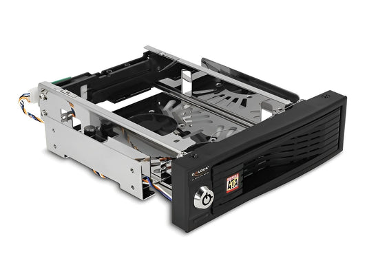 מגירה נשלפת 5.25″ כולל 2 מאווררים עבור כונן דיסק 3.5″SATA HDD/SSD - delock.israel