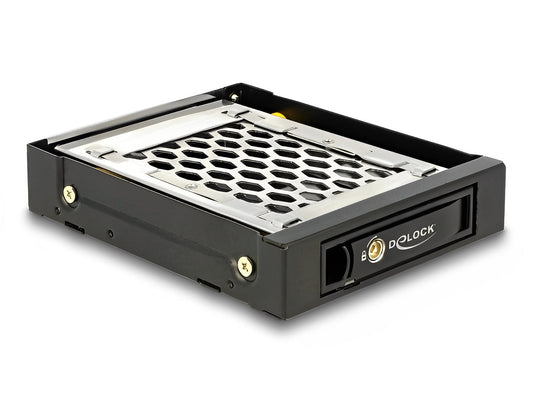 מגירה נשלפת 3.5″ עם הגנה מפני רעידות 360° עבור כונן דיסק 2.5″ SATA / SAS HDD/SSD - delock.israel