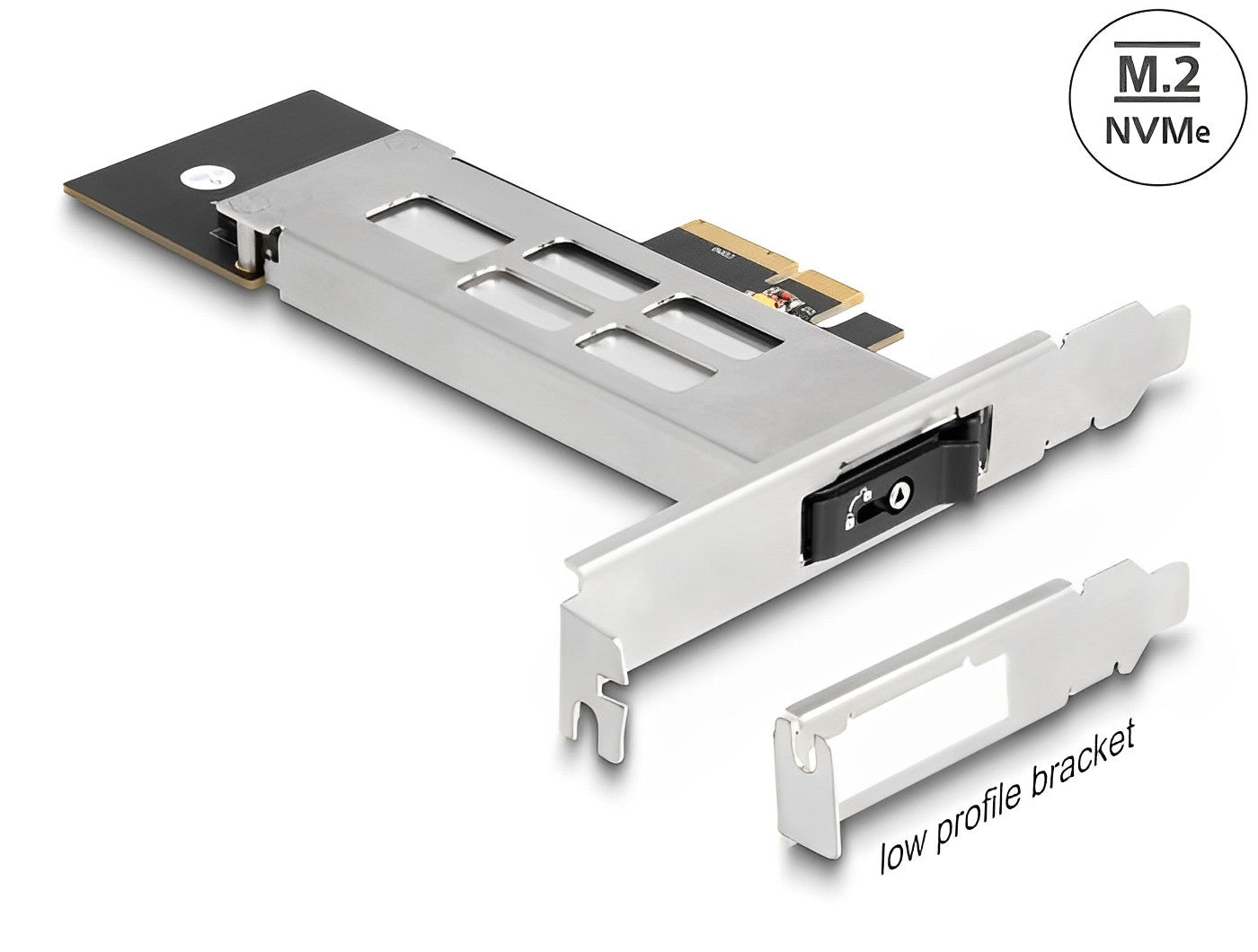 מגירה נשלפת PCI-E x4 עבור כונן דיסק M.2 NMVe SSD עם נעילת מפתח - delock.israel