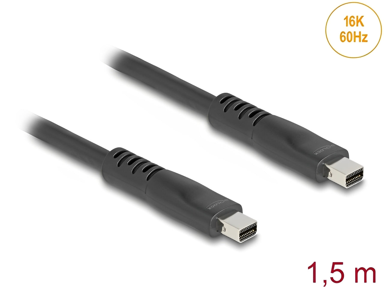 כבל מיני DisplayPort 2.1 16K מבית Delock גרמניה מספק חיבור יציב ואיכותי בין מחשבים, מסכים, מקרנים או טלוויזיות