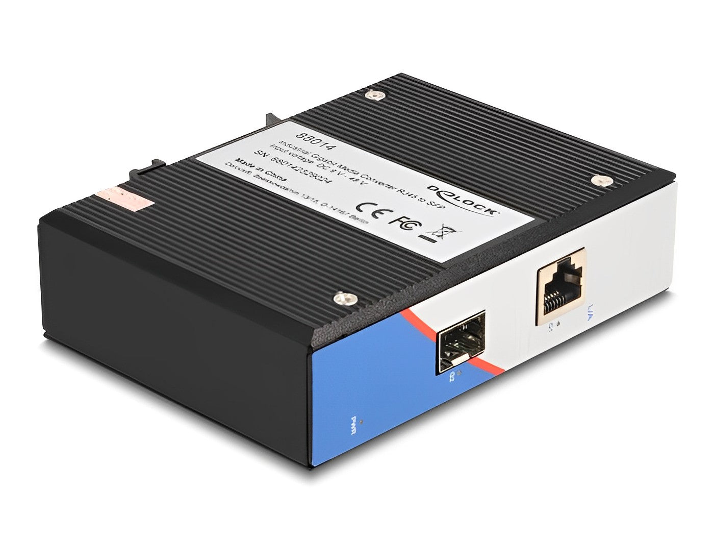 ממיר מדיה אופטי תעשייתי שקע SFP לשקע RJ45 תומך 1 גיגה - delock.israel