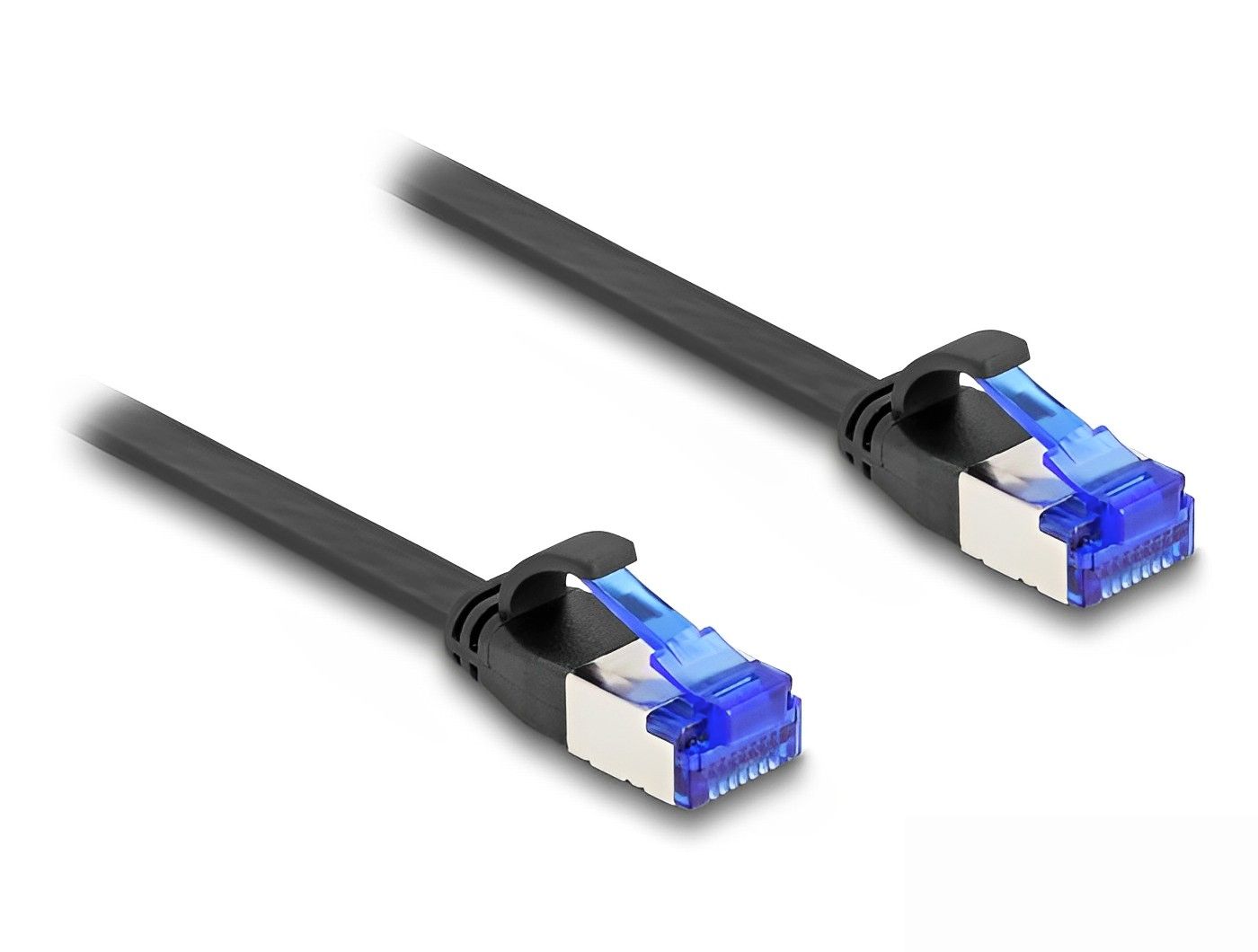 כבל רשת מסוכך שטוח RJ45 Cat.6A U/FTP ז/ז - delock.israel