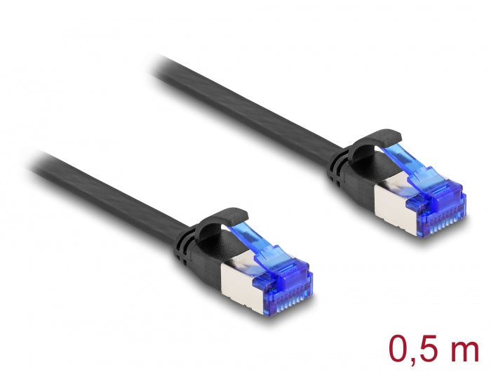 כבל רשת מסוכך שטוח RJ45 Cat.6A U/FTP ז/ז - delock.israel