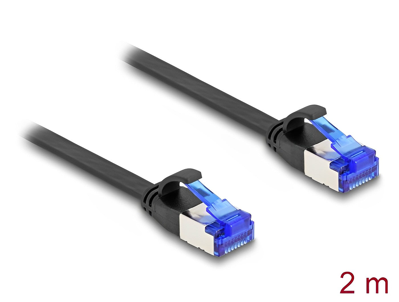 כבל רשת מסוכך שטוח RJ45 Cat.6A U/FTP ז/ז - delock.israel