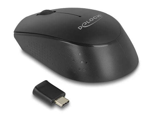 עכבר אופטי אלחוטי USB-C 2.4 GHz עם 3 לחצנים - delock.israel