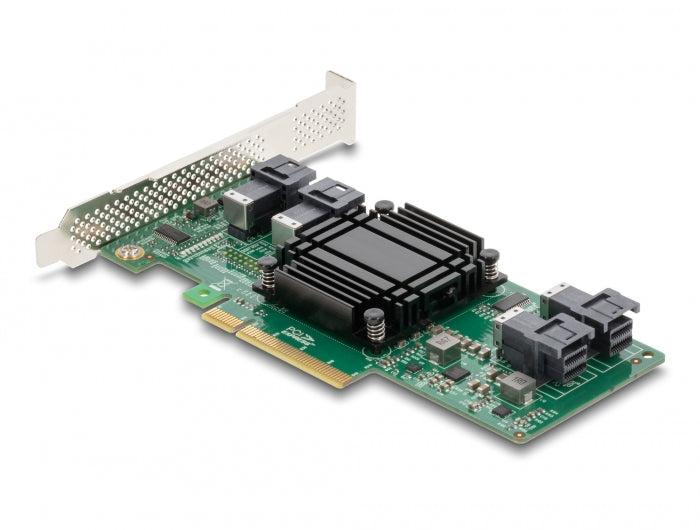 כרטיס PCIe x8 Low profile עם 4 יציאות SFF-8643 NVMe - delock.israel