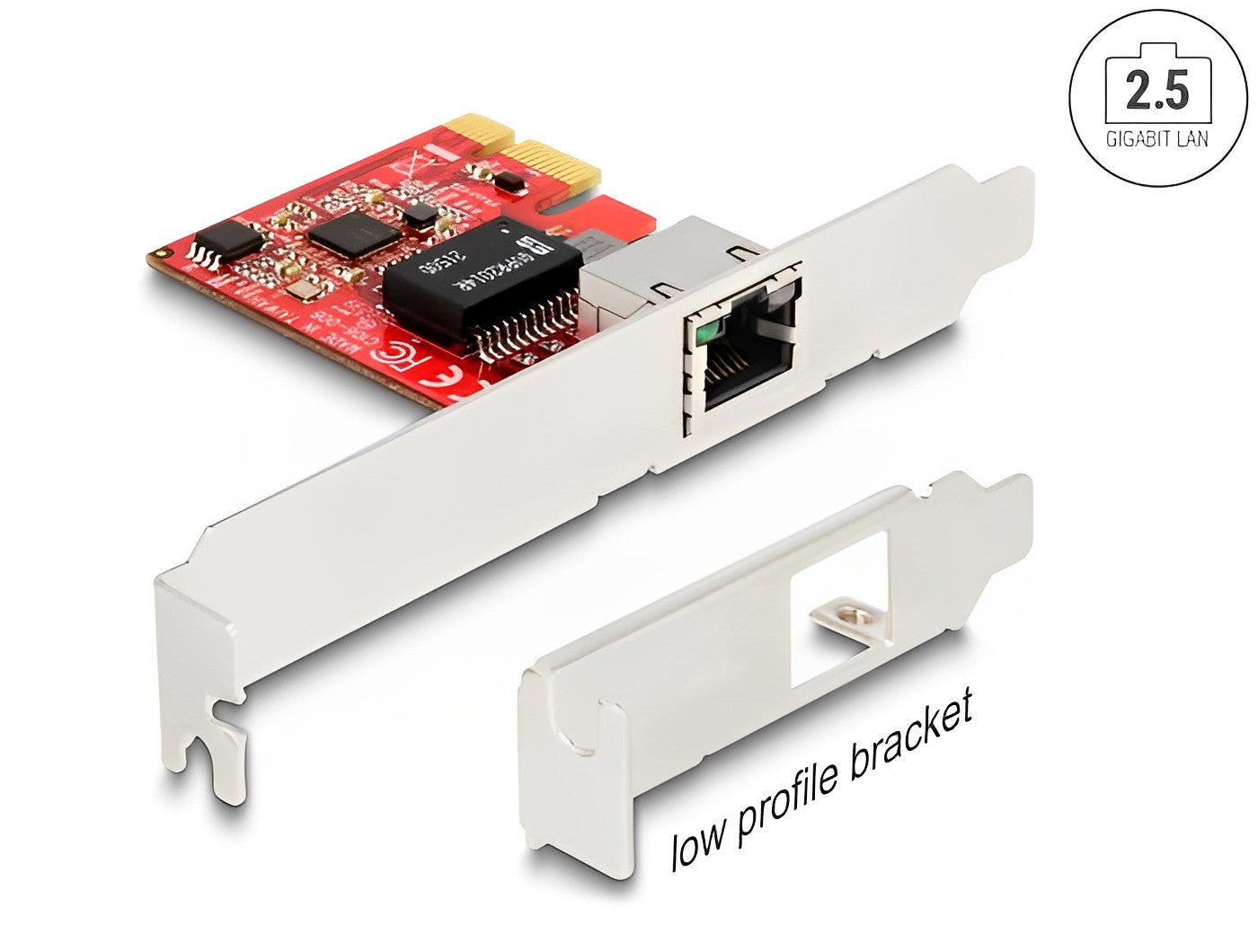כרטיס רשת קווי RJ45 2.5Gigabit Low profile צ'יפ אינטל i225V - delock.israel
