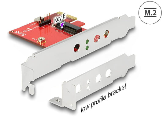 כרטיס PCI-E x1 Low Profile עבור כונן M.2 SATA - delock.israel
