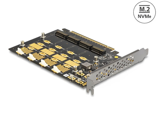 כרטיס PCI-E x16 Bifurcation עבור 4 כונני דיסקים M.2 NVMe - delock.israel