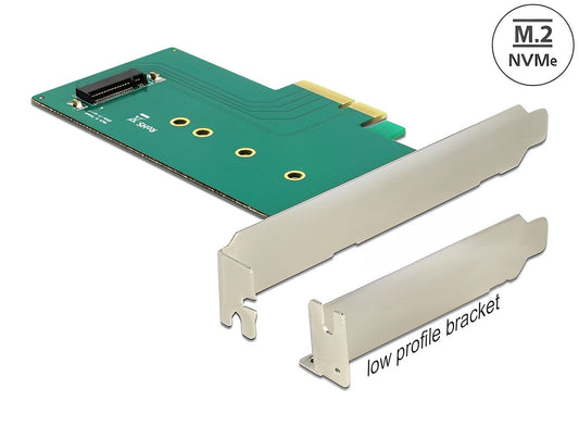 כרטיס PCI-E x4 Low Profile עבור כונן M.2 NVMe Key M 110mm - delock.israel