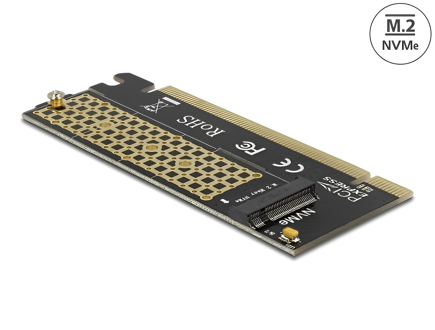 כרטיס ללא לוחית PCI-E x16 עבור כונן M.2 NVMe - delock.israel
