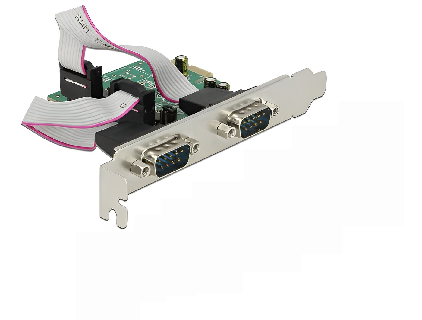 כרטיס PCIe x1 Serial RS-232 High Speed 921K Low profile עם 2 יציאות DB9 Voltage supply צ'יפ ASIX - delock.israel