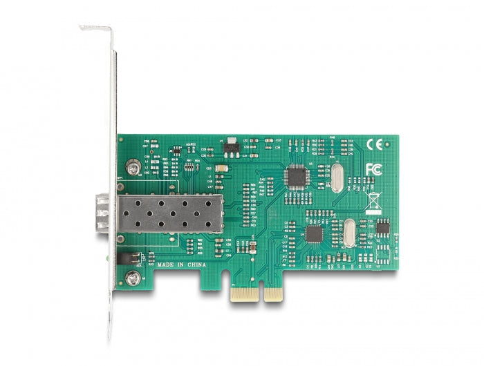 כרטיס רשת קווי PCIe x1 100Mbps LAN Low profile עם יציאת SFP צ'יפ Realtek - delock.israel