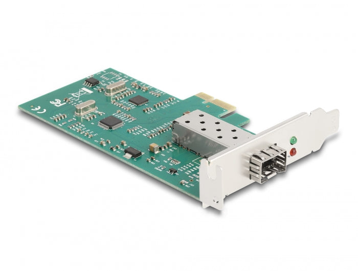 כרטיס רשת קווי PCIe x1 100Mbps LAN Low profile עם יציאת SFP צ'יפ Realtek - delock.israel
