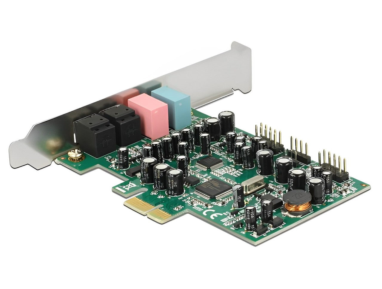 Delock PCI Express x1 Soundcard 7.1 - 24 Bit / 192 kHz with TOSLINK In / Out - delock.israel