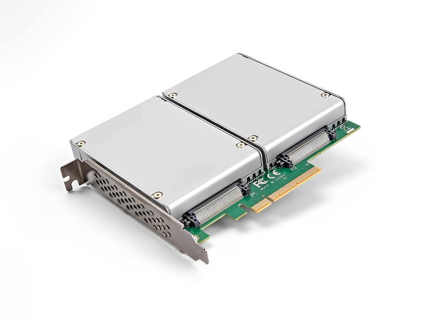כרטיס PCIe x8 עבור 2 כוננים U.2 NVMe SFF-8639 - Bifurcation (144x122 מ"מ) - delock.israel