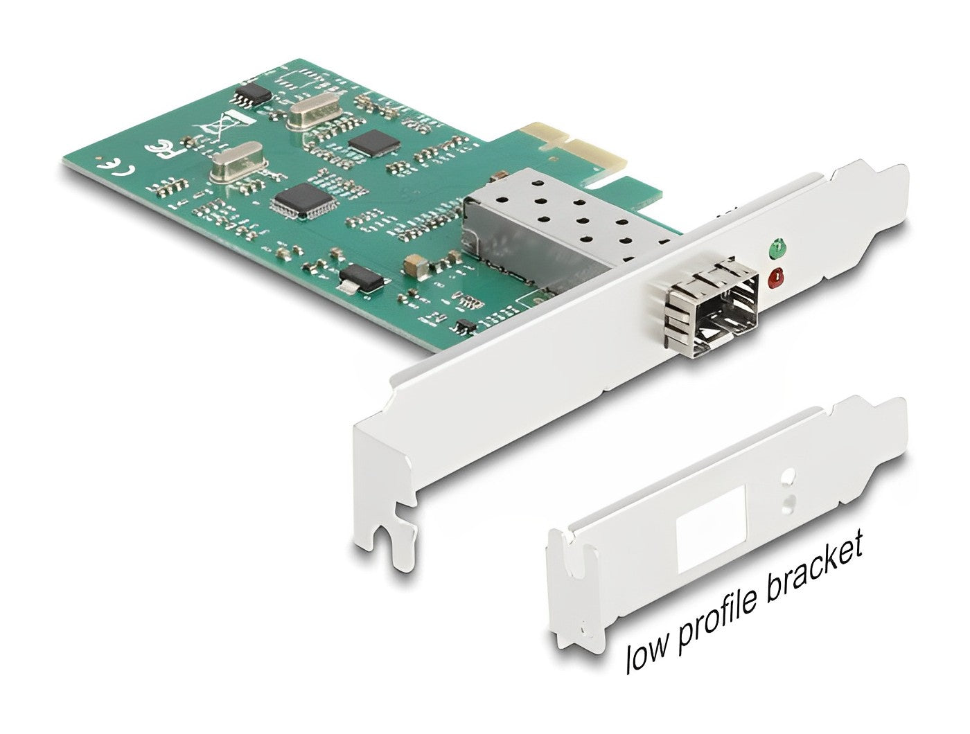 כרטיס רשת קווי PCIe x1 100Mbps LAN Low profile עם יציאת SFP צ'יפ Realtek - delock.israel