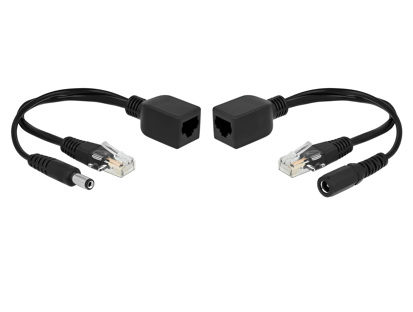 מרחיק Passive PoE DC 5.5x2.5 על גבי כבל רשת RJ45 - delock.israel