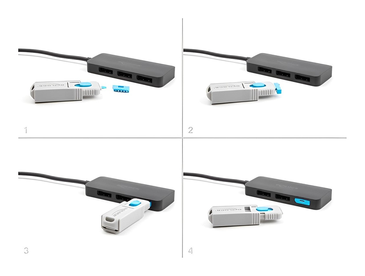 חוסם ונועל שקע DisplayPort סט 10 יח - delock.israel